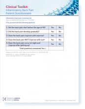 Inflammatory Back Pain Patient Questionnaire - axSpA Clinical Toolkit thumbnail